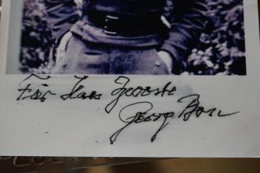 Preview: neuzeitlicher Abzug - Ritterkreuzträger Georg Bose mit original Unterschrift